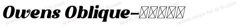 Owens Oblique字体转换